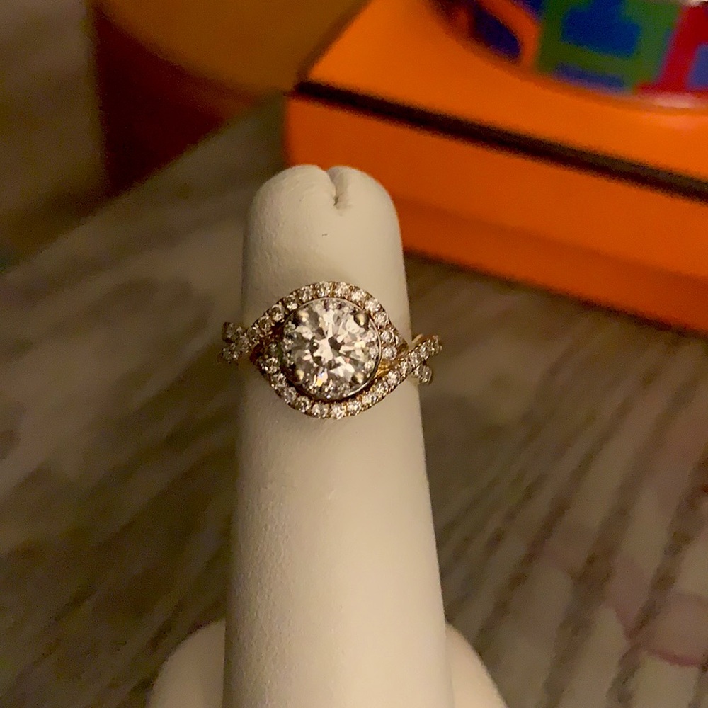 1ct center engagement ring